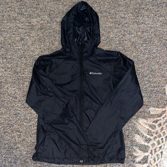 Columbia Tops - Black Columbia rain jacket windbreaker